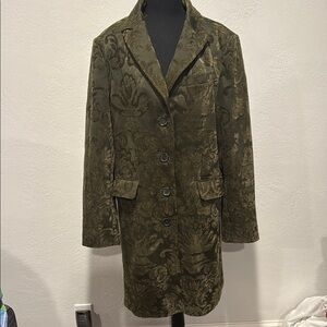 George Green Pea Coat with Wide Lapels and Long Length